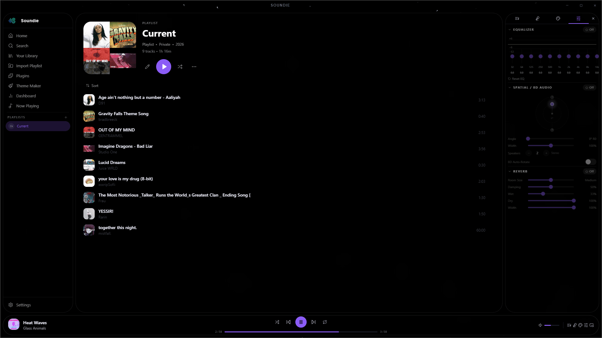 Playlist view